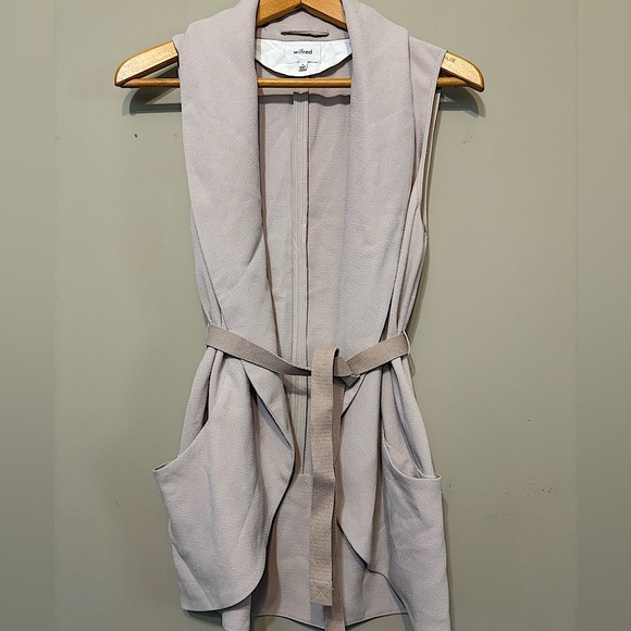 WILFRED Oversized Belted Dressy Vest with Pockets - Picture 1 of 7